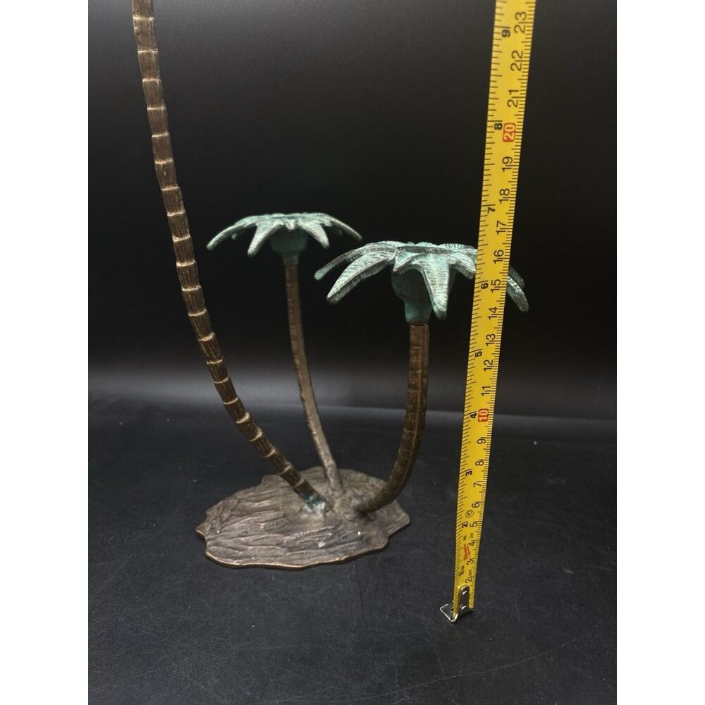 SPI Palm Tree Metal Wall Taper Candle Holders Holds 3 Candles 11 3/4” - Picture 5 of 12